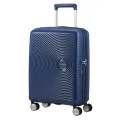 American Tourister Trolley Bagaglio a Mano Soundbox Spinner 55/20 Tsa Exp 4 Ruote Midnight Navy