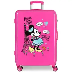 Trolley Minnie Paris Fucsia Cabina ABS 55cm 4 Ruote
