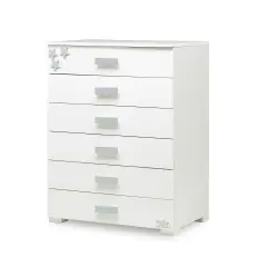 ALADINO CASSETTIERA BIANCO GRIGIO 6 CASSETTI