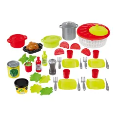 Set Accessori Cucina con Lavainsalata Ecoiffier - 43 Pezzi per Bambini