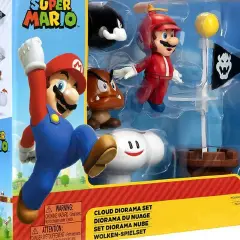 Nintendo Super Mario Cloud Diorama Set - Playset Nuvole con Personaggio Mario