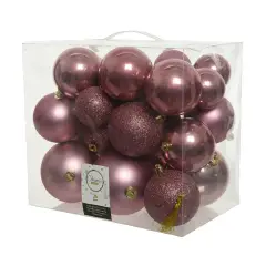 Box 26 Sfere di Natale - Diametro 6, 8 e 10 cm - Velvet Pink