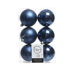 Box 6 Sfere Diametro 8 cm. Night Blue