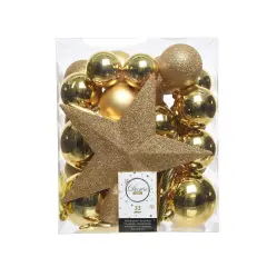 Box 33 Sfere Diametro 8cm. Light Gold