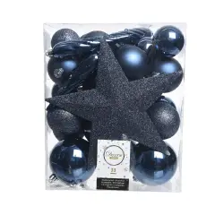 Box 33 Sfere di Natale - Diametro 8 cm - Night Blue