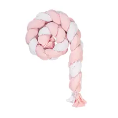 Picci Riduttore a Treccia per Letto Bianco/Rosa