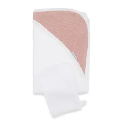 Asciugamano con Cappuccio con Guanto Honey Nudepink