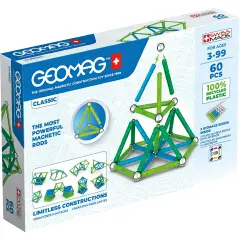 Geomag Classic Green Line 60 Pezzi – Costruzioni Magnetiche Ecologiche e STEM