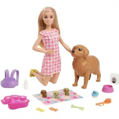 Barbie Playset Cuccioli Appena Nati con Funzione Parto