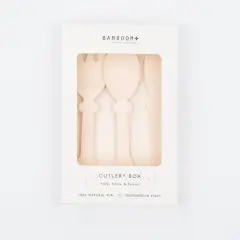 Bamboom Set Posate (Forchetta Coltello Cucchiaio) Colore Crema