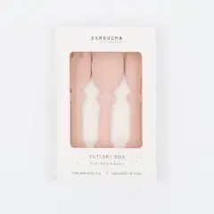 Bamboom Set Posate (Forchetta Coltello Cucchiaio) Colore Rosa