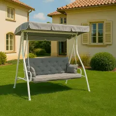 Dondolo Letto Zanzibar 3 Posti Bianco