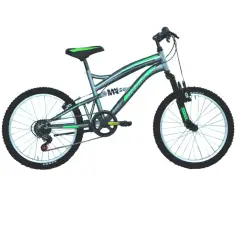 Bicicletta Ragazzo 20" Full Suspention Grigio/verde