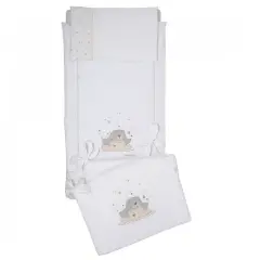 Completo Piumone 3 Pezzi Sfilabile Bianco Tortora – Collezione Dolcestella Foppapedretti