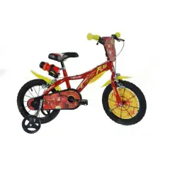 Dino Bikes Bicicletta Bambino 14" Flash con Rotelline Stabilizzatrici
