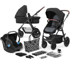 Trio Xmoov 3in1 Travel System Black - Passeggino Multifunzionale Kinderkraft