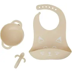 Set Pappa 6-12 Mesi 3 Pezzi First'Isy Volpe Beige