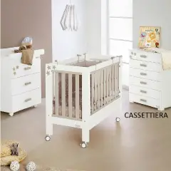 ALADINO CASSETTIERA BIANCO AVANA 6 CASSETTI