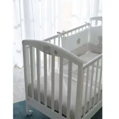 Lettino Teo Bianco Tortora Pali