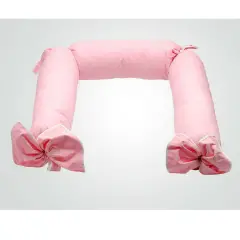 Riduttore a Treccia Lettino Piquet Tinta Unita Rosa Billo e Pallina