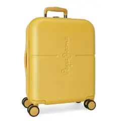 PEPE JEANS TROLLEY DA CABINA ABS 55CM 4 RUOTE HIGHLIGHT OCRE