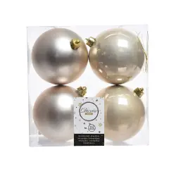 Box 4 Sfere di Natale - Diametro 10 cm - Pearl