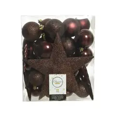 Box 33 Sfere di Natale - Diametro 8 cm - Redwood