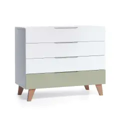 Alondra Lifestyle Cassettiera 4 Cassetti Bianco Menta D247r-M5695