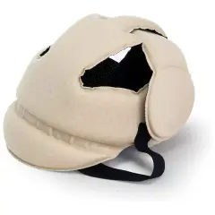 CASCHETTO DI PROTEZIONE PER GATTONAMENTO PRIMI PASSI NEONATO COLORE BEIGE • CRAWLING HELMET