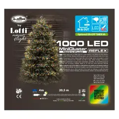 Luci di Natale Lotti - Catena 1000 Led Multicolor - Filo Verde da 20,5 metri