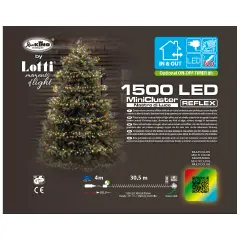 Luci di Natale Lotti – Catena 1500 LED Multicolor – Filo Verde da 30,5 Metri
