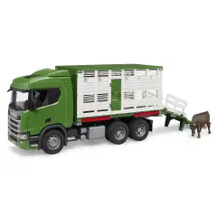 BRUDER Camion Trasporto Animali Scania Super 560R con 1 Bue
