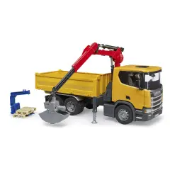 Camion da Cantiere BRUDER Scania Super 560R con Gru e 2 Pallet