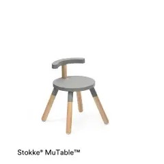 Sedia Bambini in Legno Stokke MuTable V2 Storm Grey – Sedia Evolutiva Regolabile