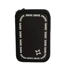 Swipe Color Astuccio 3 Zip Nero Bianco