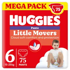 Huggies Little Movers Pannolini a Mutandina Taglia 6, 15-25 kg, 75 pz