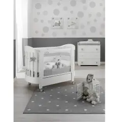 Erbesi Lettino Tato ovale Bianco Grigio con plexiglass