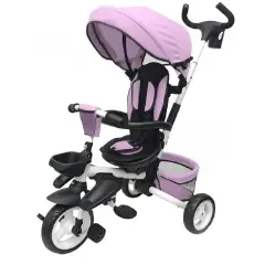 Triciclo Evolutivo Pieghevole con Maniglione – Rosa