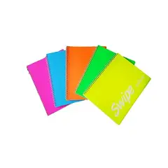 Quaderno Maxi Spiralato Swipe Colors – Copertina PPL con 4 Divisori – Rigatura 1 Rigo