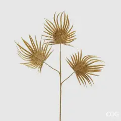 Foglia di Palma Natalizia: Altezza 68 cm, Oro con Glitter