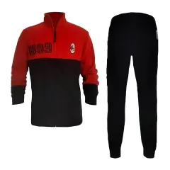 Tuta A.C. Milan Uomo Rosso e Nero in Caldo Pile Taglia 54 XXL