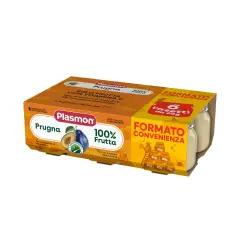 Plasmon Omogeneizzato Frutta - Prugna, 80g x 6 - per Bambini