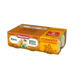 Plasmon Omogeneizzato Frutta - Pera, 80g x 6 - per Bambini