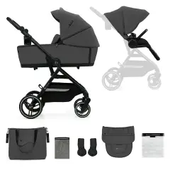 Passeggino 2 In1 Yoxi Moonlight Grey Kinderkraft