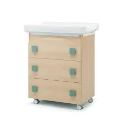 Bagnetto Fasciatoio Evolution Naturale Salvia Erbesi – Con Vaschetta Anatomica e Ruote