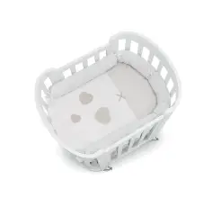 Completo Rivestimento Culla Sweet Bianco Tortora