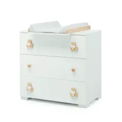 Comò Dudù Bianco Opaco Naturale con Fasciatoio – Erbesi