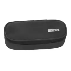 Comix Astuccio Portacolori Ovale Organizzato Nero