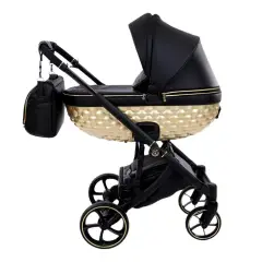 Trio Antes Baby Bubble Black/Gold Navicella Satin Telaio Black