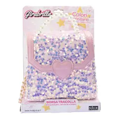 Girabrilla Bauletto Pochette, Borsetta con Paillettes e Tracolla